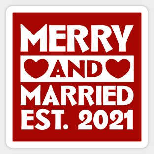 Merry and Married 2021 Sticker